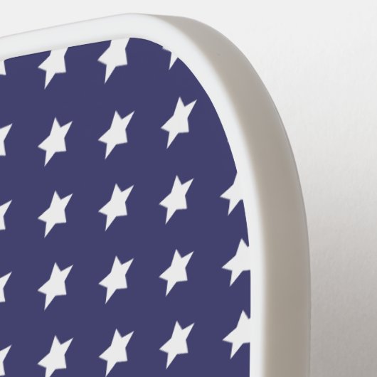 Monogrammed Red White en Blue American Flag Pickleball Paddle (Links Detail)