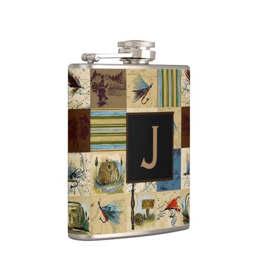 Monogrammed Reel Mannen Vist Heupfles (Rechts)