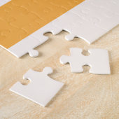 Monogrammed Retro Kleurrijke Strepen Gepersonalise Legpuzzel (Zijkant)