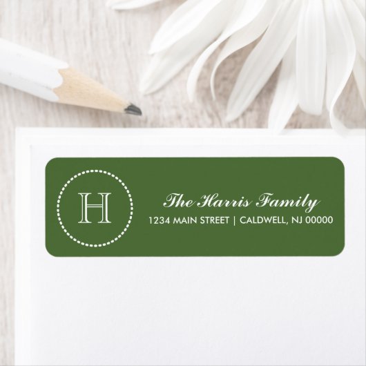 Monogrammed Return Address Labels (Insitu)
