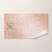 Monogrammed Roos Gold Damask Bad Handdoek (Handdoek)