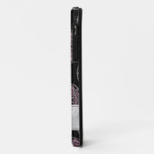 Monogrammed Roze Bloemenkransen Polka Dot Mandala Case-Mate iPhone Case (Achterkant/links)