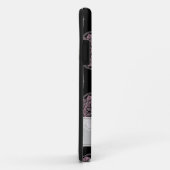 Monogrammed Roze Bloemenkransen Polka Dot Mandala Case-Mate iPhone Case (Achterkant/rechts)