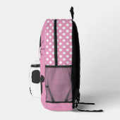 Monogrammed Roze Schattige Kat Kinderen Bedrukte Rugzak (Rechts)