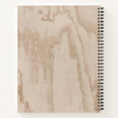 Monogrammed Rustic Wood Texture Elegant Journal Notitieboek (Achterkant)