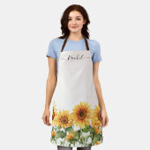 Monogrammed Rustic Yellow Sunflower Garden Schort (Gedragen)