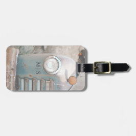 Monogrammed rustieke en landelijke pick-up bagagelabel