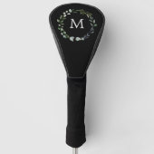Monogrammed Sage Green Leaves Greenery Krans Golfheadcover (Voorkant)