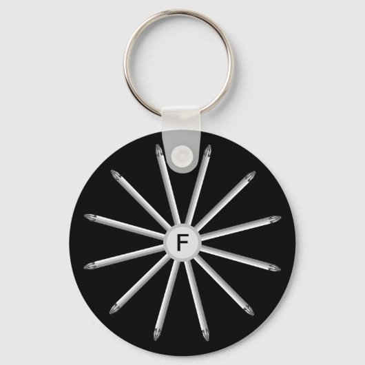 Monogrammed - schroevendraaier bits - Stijlvol mod Sleutelhanger (Voorkant)