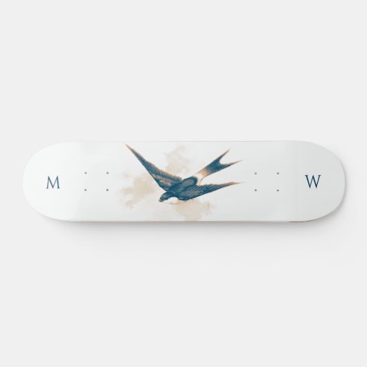 Monogrammed Schuur Swallow Skateboard (Horizontaal)