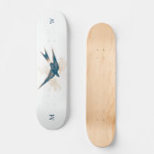 Monogrammed Schuur Swallow Skateboard (Voorkant)