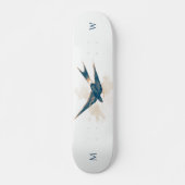 Monogrammed Schuur Swallow Skateboard (Voorkant)