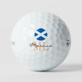 Monogrammed Scottish Flag, Emblem & Schotland Golfballen (Voorkant)