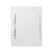 Monogrammed Script Notitieblok (Gedraaid)