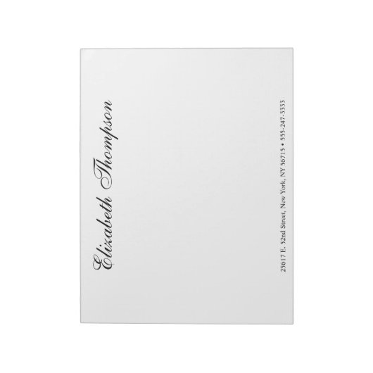 Monogrammed Script Notitieblok (Gedraaid)