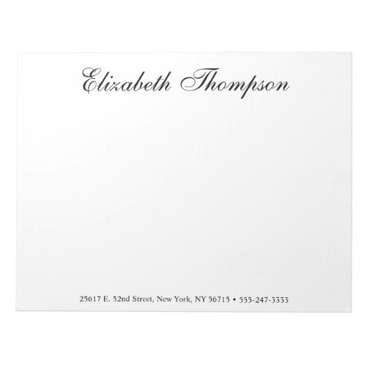 Monogrammed Script Notitieblok (Voorkant)