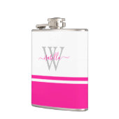 Monogrammed Script roze fles Heupfles (Links)