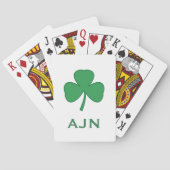Monogrammed Shamrock Irish Spelling Cards Gift Speelkaarten (Achterkant)