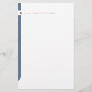 Monogrammed Sidebar Briefpapier