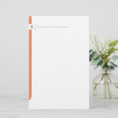 Monogrammed Sidebar Briefpapier (Staand voorkant)