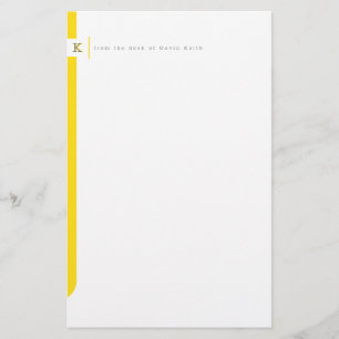 Monogrammed Sidebar Briefpapier