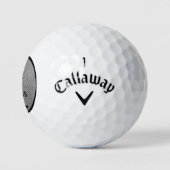 Monogrammed Silver Golf T-shirt Golfballen (Logo)