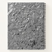 Monogrammed Silver Metallic Business Notitieboek (Achterkant)