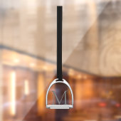 Monogrammed Single Stirrup Iron Elegant Equestrian Raamsticker (Vel 2)