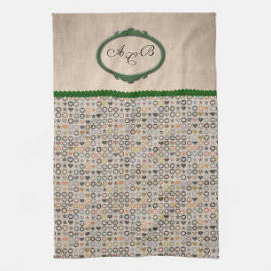 Monogrammed sjabloon handdoeken