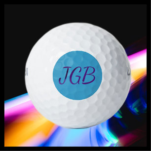 Monogrammed Sky Blue of kies kleur achtergrond Golfballen