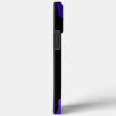 Monogrammed Sleek Paars Metaal Case-Mate iPhone Case (Achterkant / Rechts)