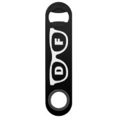 Monogrammed spectacles custom speed bottle opener (Devant)