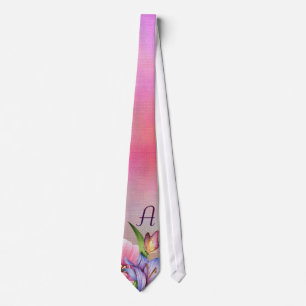 Monogrammed Spring Bouquet Stropdas