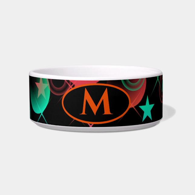 Monogrammed Stars'n Stuff 2 Voerbakje (Voorkant)