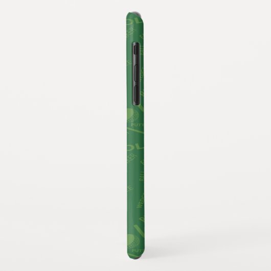 Monogrammed Subtle Golfer Pattern Case-Mate iPhone Case (Achterkant/links)