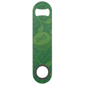 Monogrammed Subtle Golfer Pattern Speed Flessenopener (Achterkant)