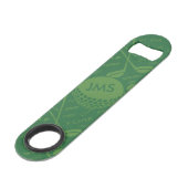 Monogrammed Subtle Golfer Pattern Speed Flessenopener (Achterkant Gekanteld)