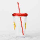 Monogrammed Sunflower Acryl Drinkbeker (Links)