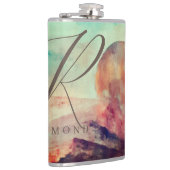 Monogrammed Sunny Clouds and Desert Landscape Heupfles (Rechts)