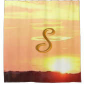 Monogrammed Sunset Douchegordijn (Voorkant)