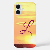 Monogrammed Sunset iPhone / iPad hoesje (Achterkant)