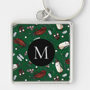 Monogrammed T-shirt Time Golf Sleutelhanger