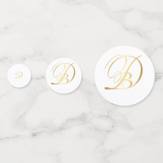 Monogrammed tafel confetti voor diner en Blanc (Voorkanten)
