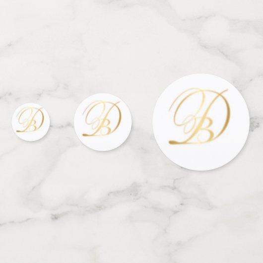 Monogrammed tafel confetti voor diner en Blanc (Achterkanten)