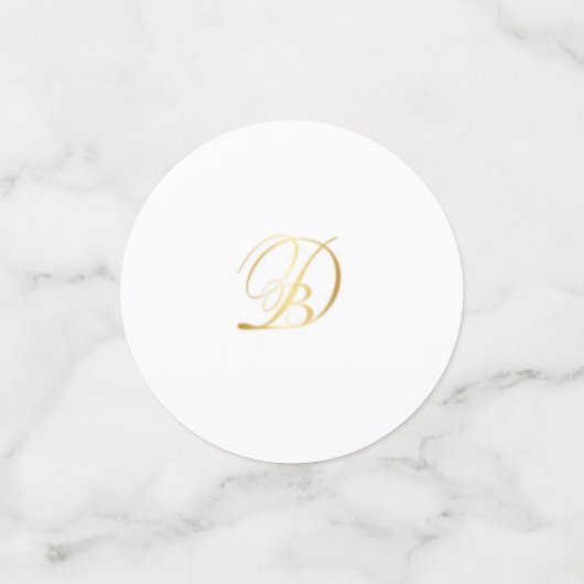 Monogrammed tafel confetti voor diner en Blanc (Kleine voorkant)