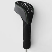 Monogrammed tand golf driver cover voor tandarts (Schuin)
