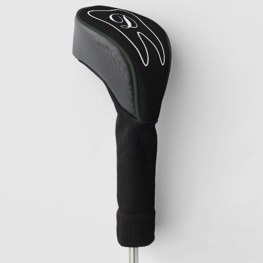 Monogrammed tand golf driver cover voor tandarts (Schuin)