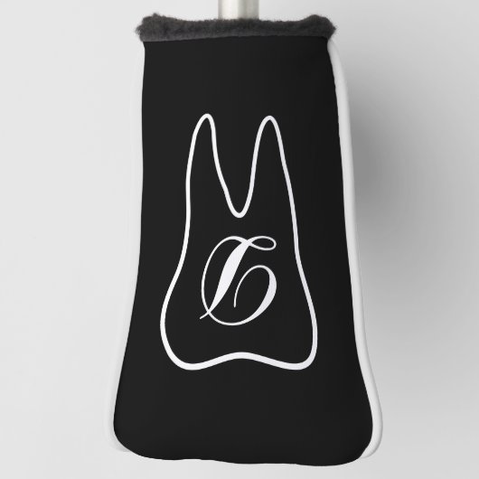 Monogrammed tandgolf putter cover voor tandarts (Draai 90)