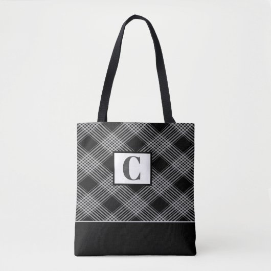 Monogrammed Tartan Pset Tas (Voorkant)