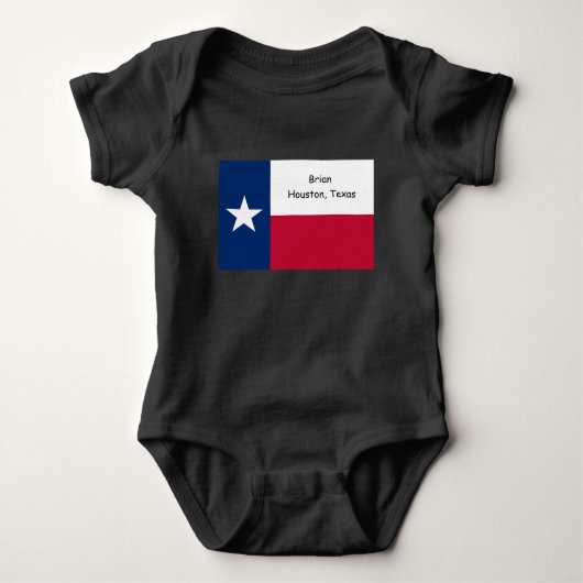 Monogrammed Texas sleeper Romper (Voorkant)